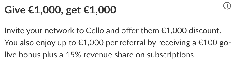 Image showing the referral incentive