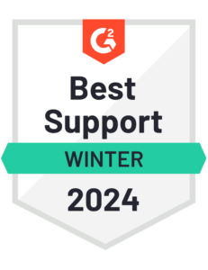 G2 Badge - Best Support - Winter 2024