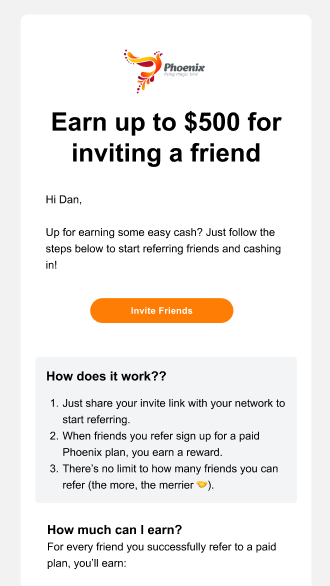 Image showing an invitation referral email