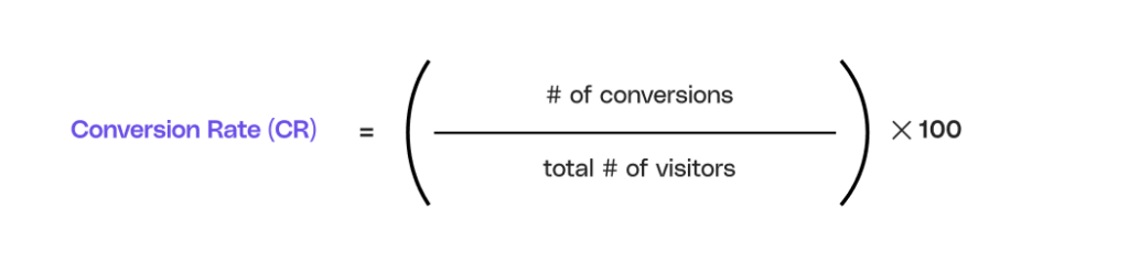 Image showing the formula of a conversion rate