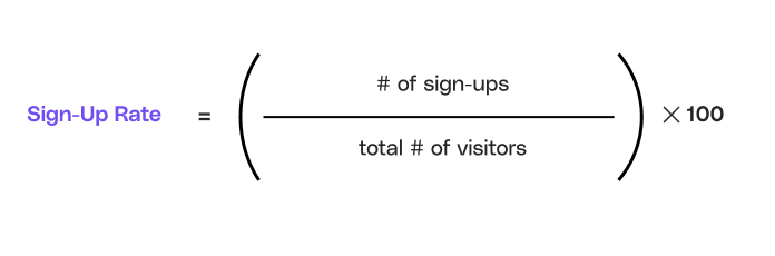 Image showing a sign-up rate formula