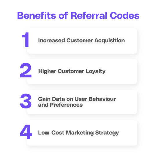 Benefits of referral codes