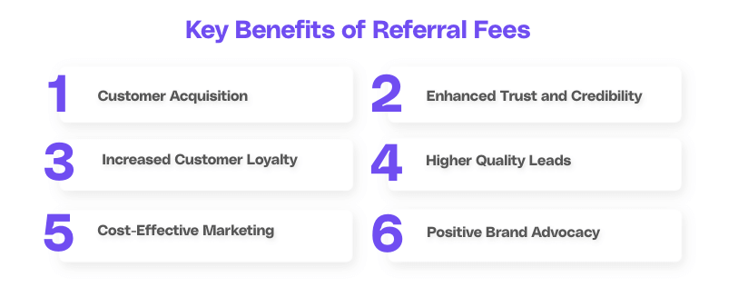 Key benefits of referral fees