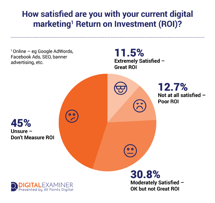 Survey on satisfaction with digital marketing ROI