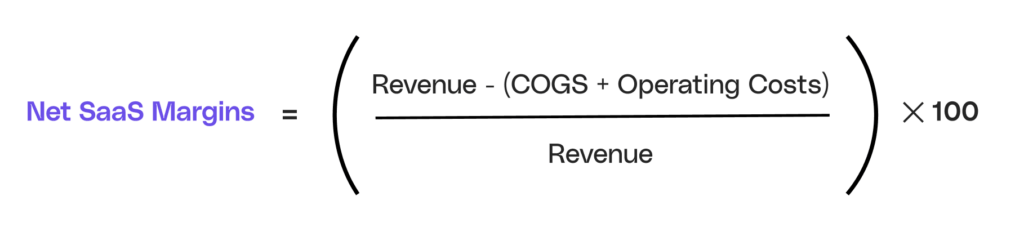 formula for net saas margins