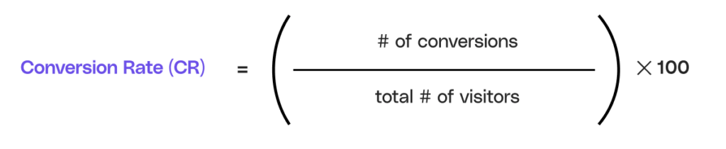 conversion rate CR formula