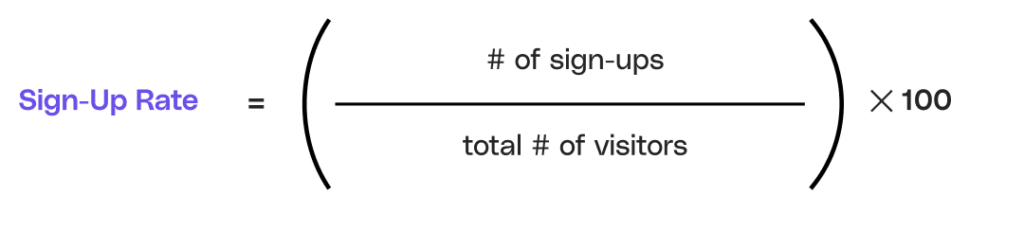 sign-up rate formula