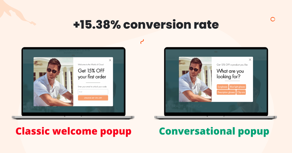 Example of an A/B test used to optimize company-generated growth loops.