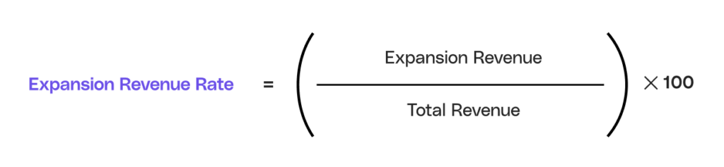 Expansion revenue rate formula.