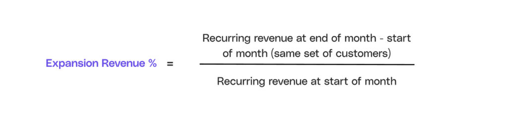 Expansion Revenue Formula.