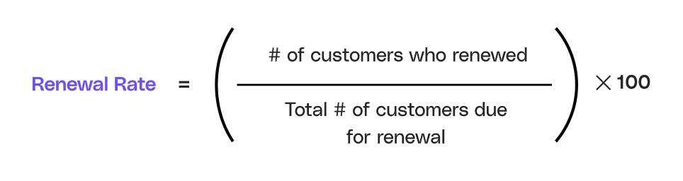 Renewal rate formula.