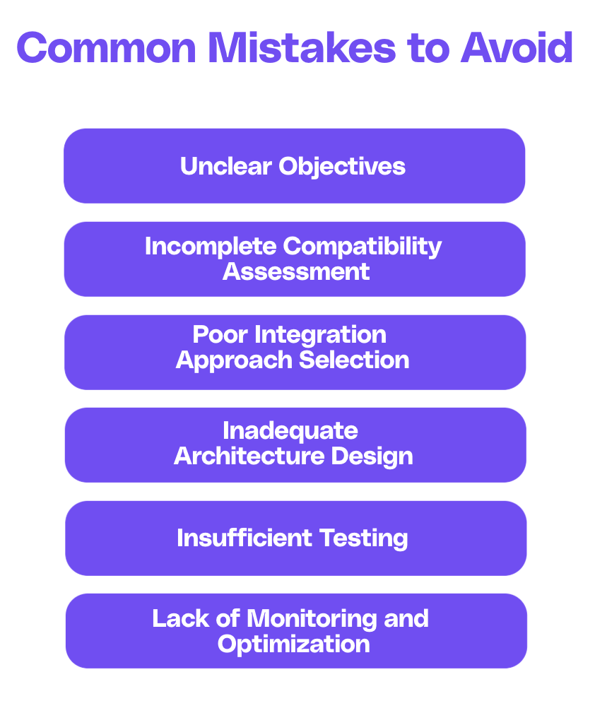 Common mistakes in designing integration loops