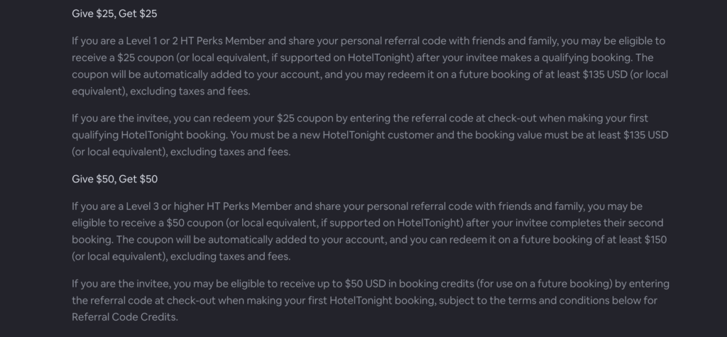 Hotel tonight's influencer referral program