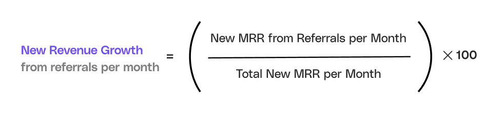 New Revenue Growth from Referrals Formula