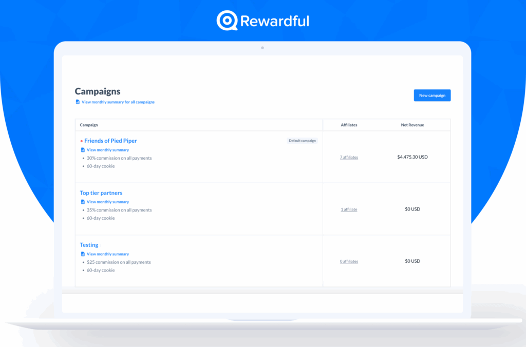 Rewardful Portal Screenshot