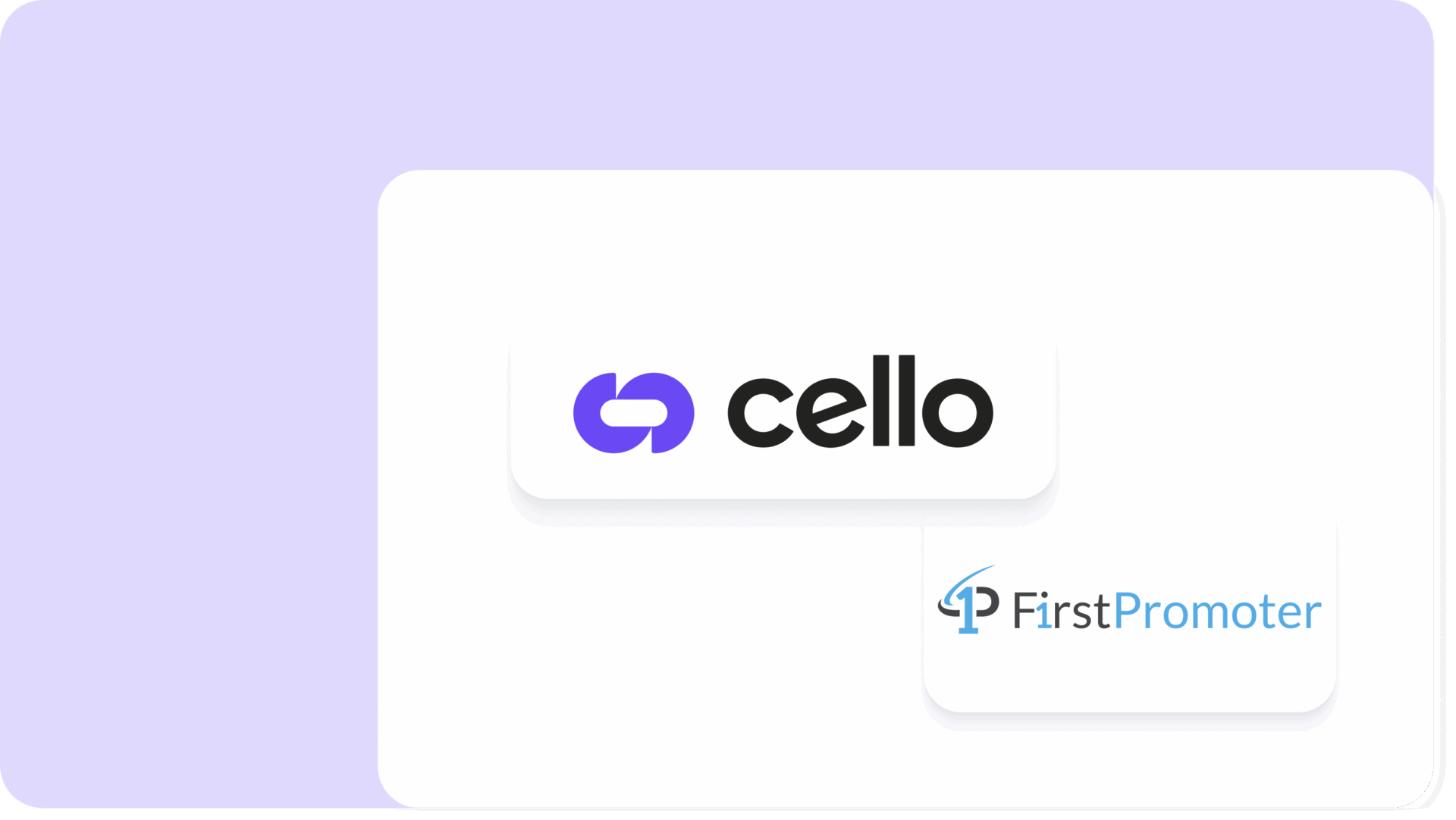Cello logo besides Firstpromoter logo