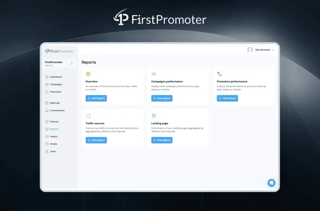 FirstPromoter Portal Screenshot