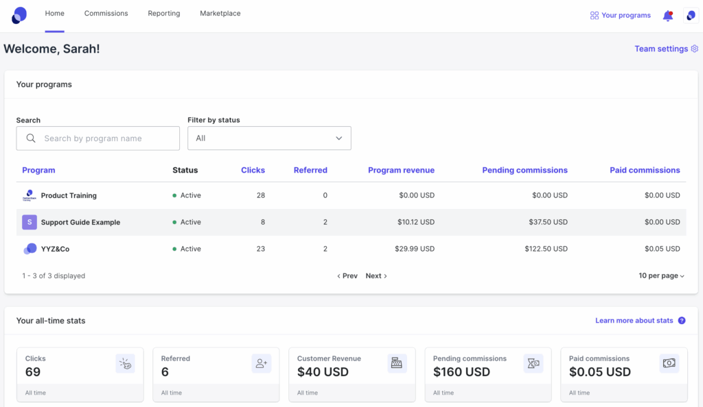 Parterstack product screenshot