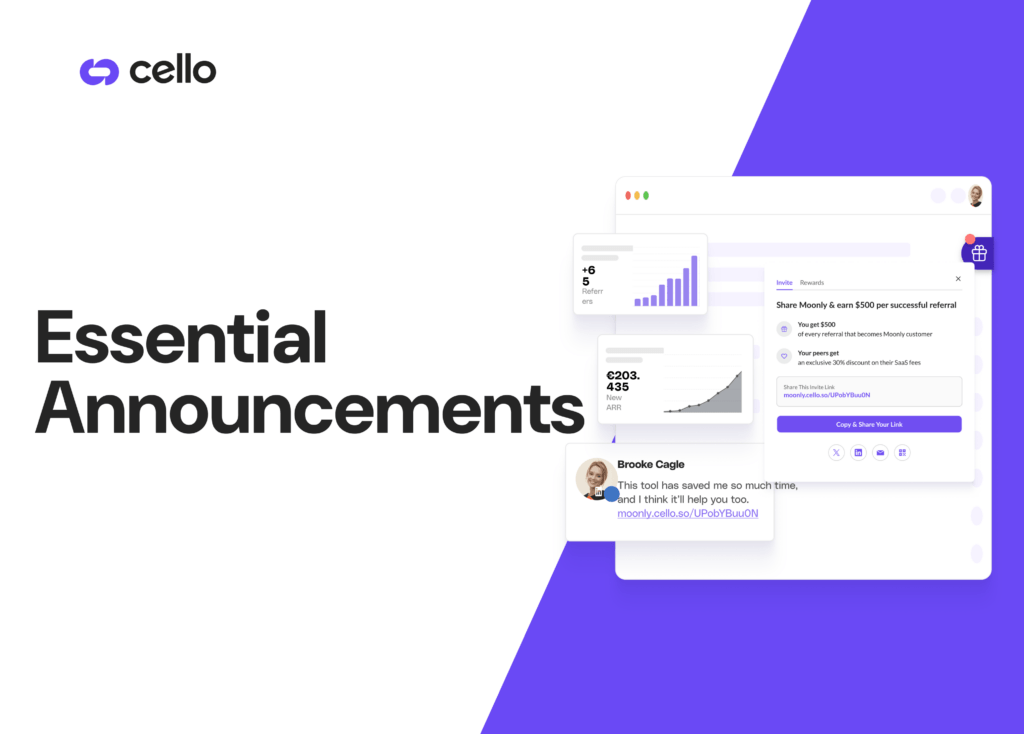 Essential Announcements: Turning New Users into Active Referrers