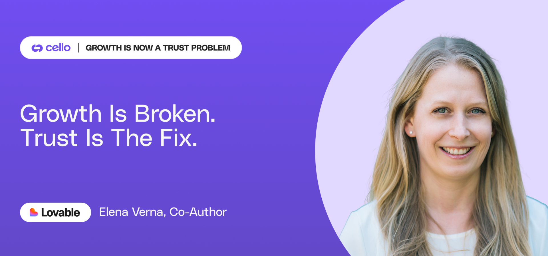 Growth is broken. Trust is the fix. Elena Verna, Co-Author