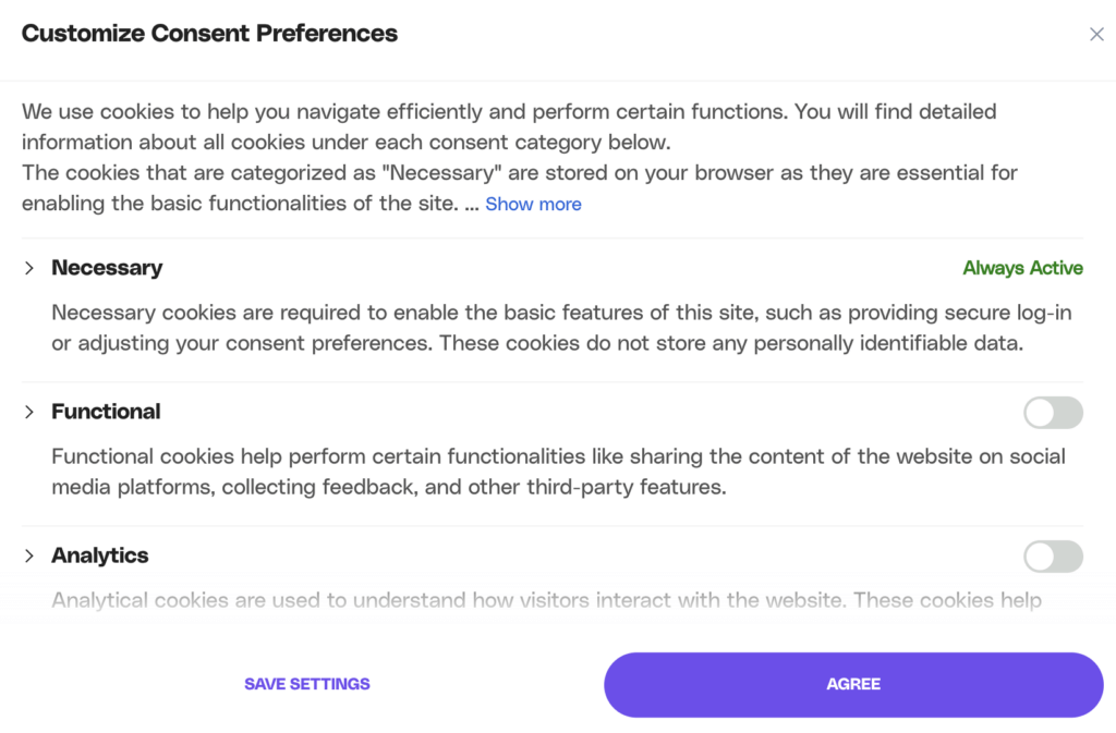 Image showing cookie consent