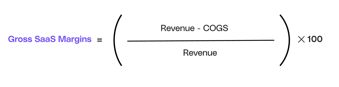 formula for gross saas margins